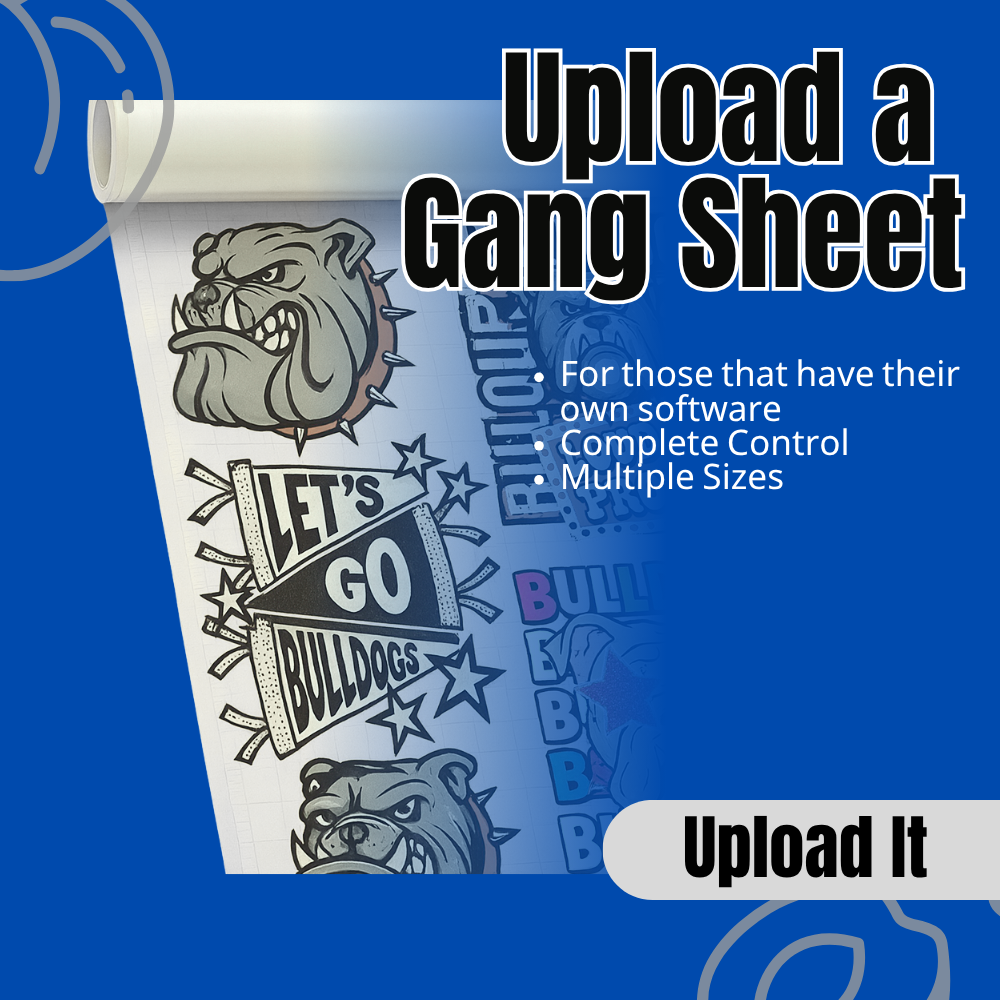 Custom DTF Transfer Gang Sheets - You Build it with your images and upload it