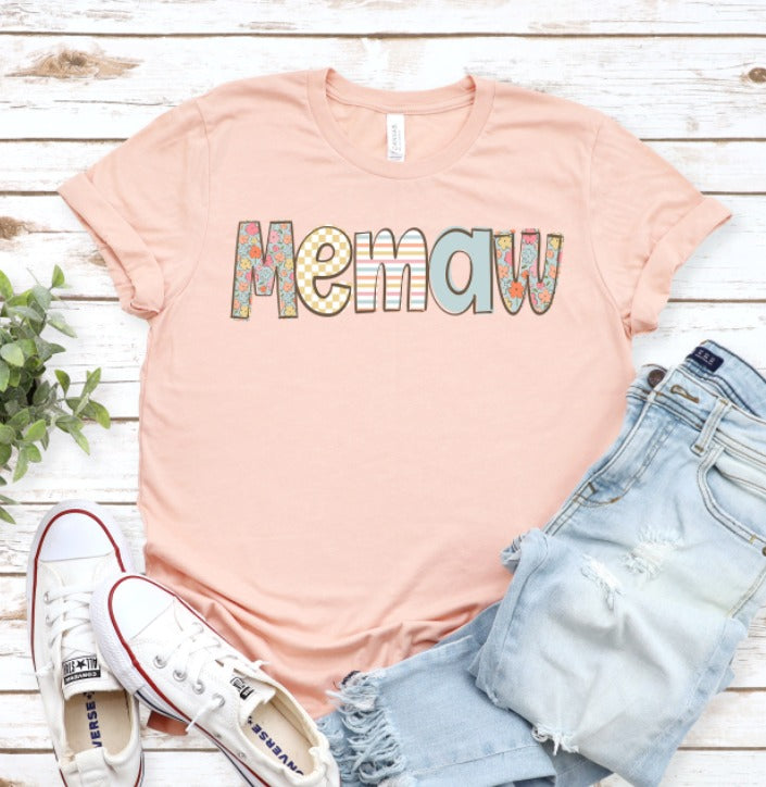 DTF Boho Floral Mama, Custom Mom/ Grandparent Name, Ready to Press Transfer