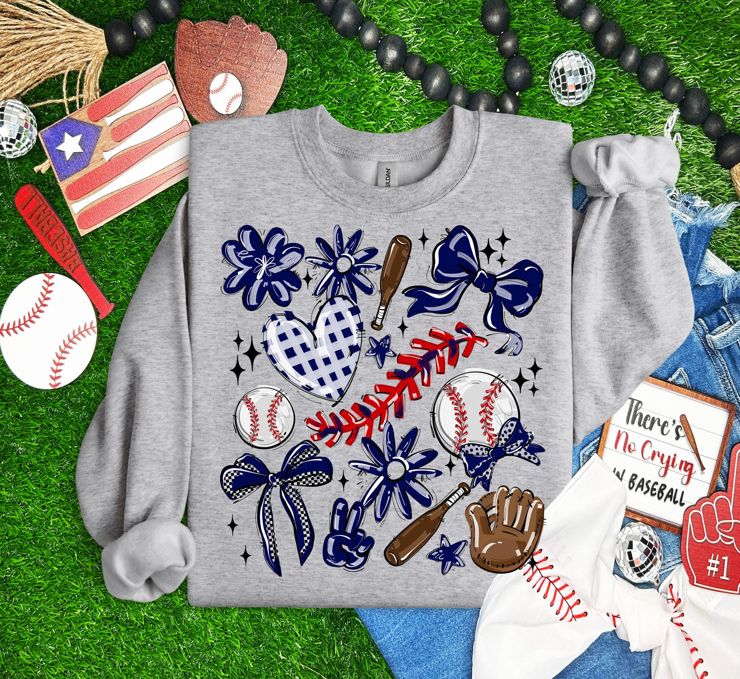 Baseball Collage, Any Color, Ready to Press Sublimation or DTF Transfer
