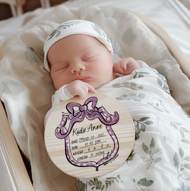 Birth Announcements Sublimation or DTF Transfers