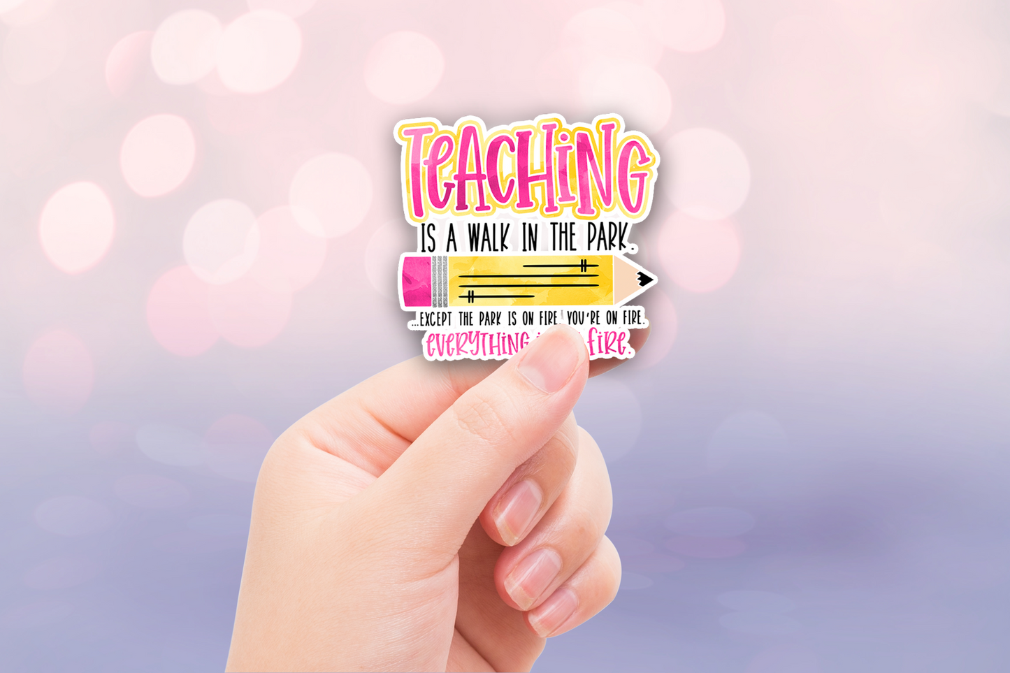 Funny Teacher Occupation Stickers, 4 Pack, Permanent Vinyl Decals ($1.50 each)