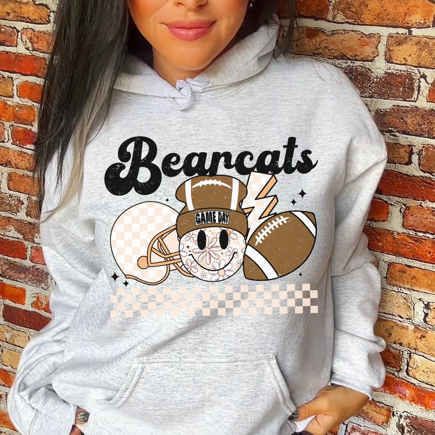 Bear Football School Spirit Sublimation or DTF Transfer