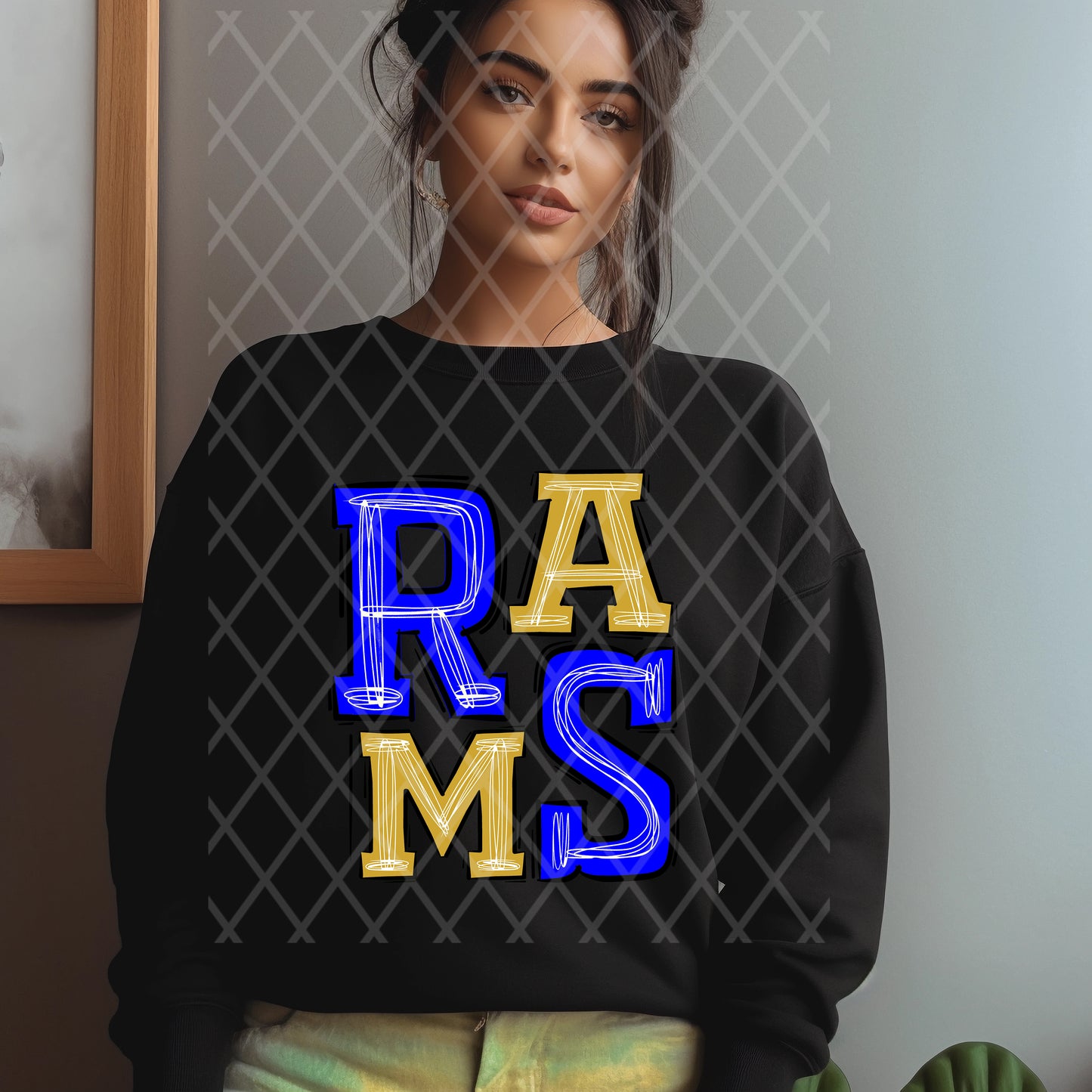 Rams Sublimation or DTF Transfer