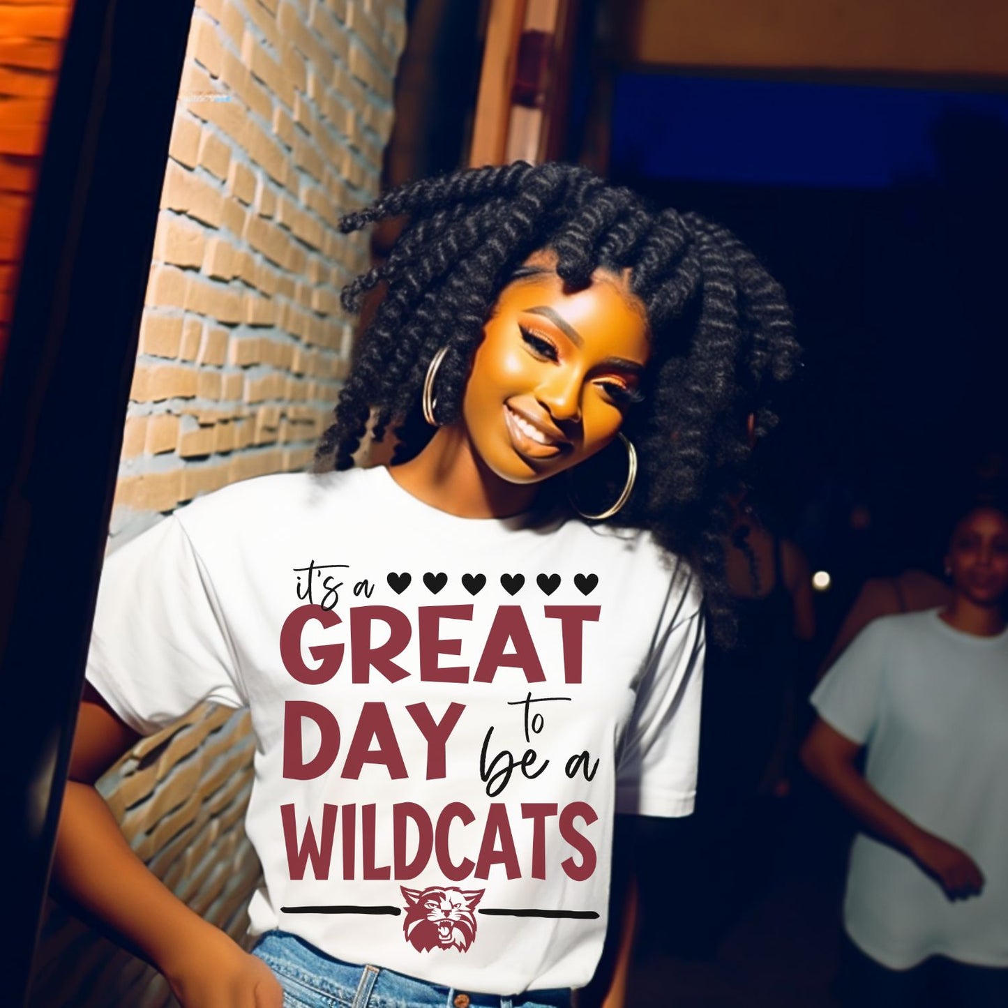 Great day to be a Wildcat Maroon School Spirit Sublimation or DTF Transfer