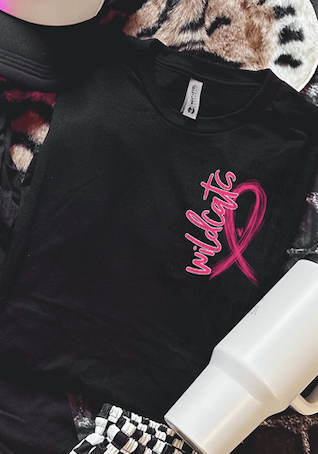 Wildcat Fight for a Cure with pocket School Spirit Sublimation or DTF Transfer
