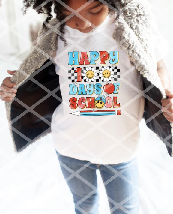 Happy 100th Day of School, 100 Days, Ready to Press