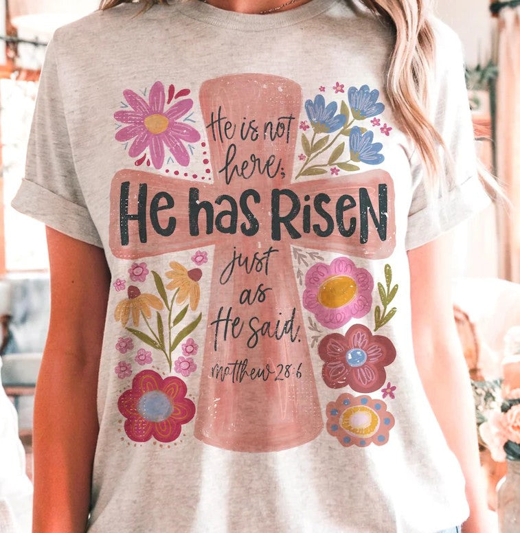 He has Risen Sublimation or DTF Transfers
