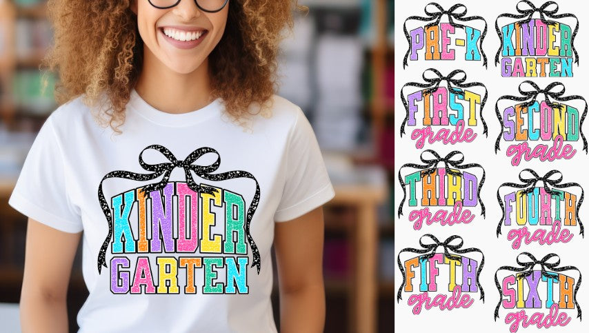 Grade Level Teacher School Spirit Sublimation or DTF Transfer
