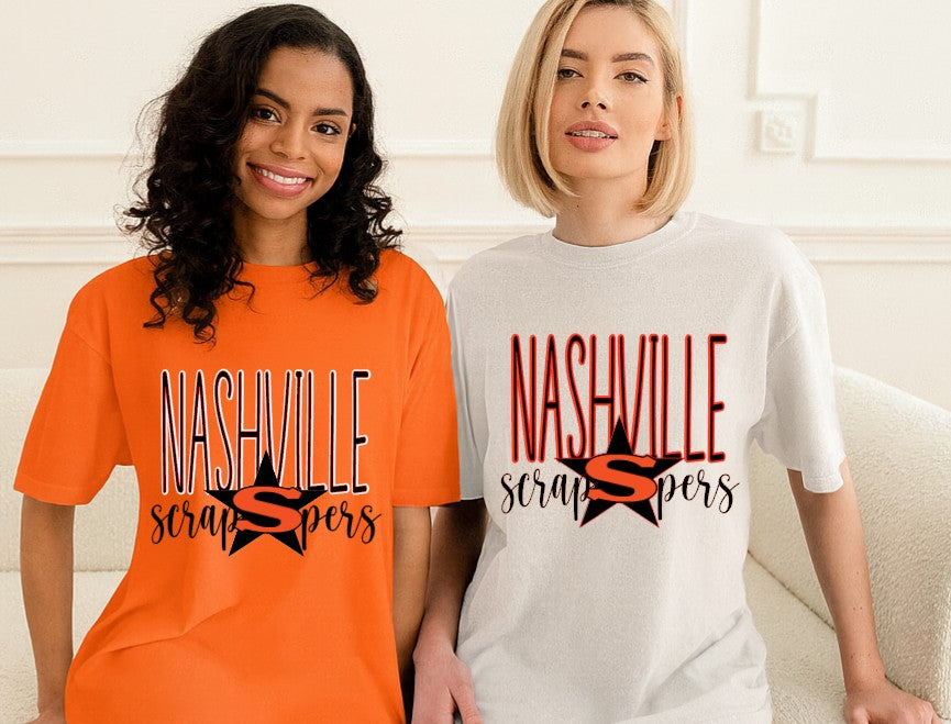 Scrappers white outline DTF Transfers