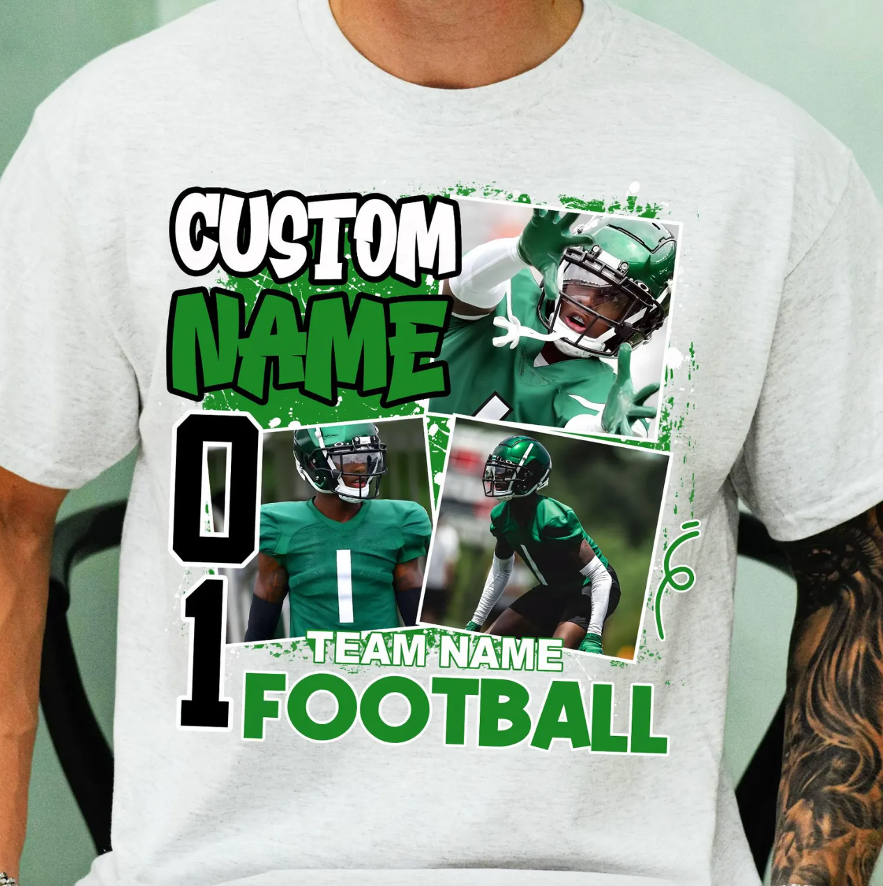 Football Picture Custom Sublimation or DTF Transfers