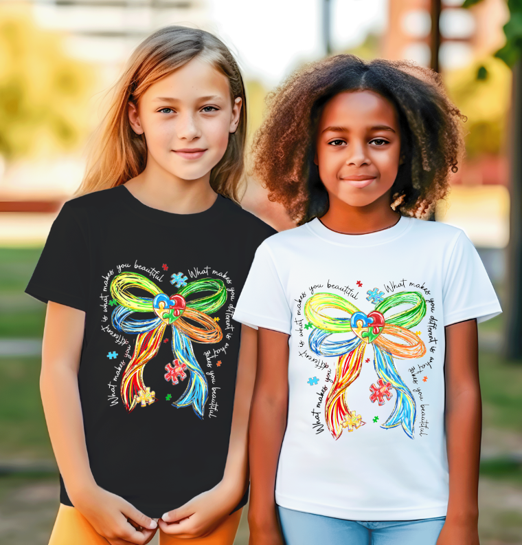 Thursday Drops -Autism What makes you beautiful White text DTF Transfers