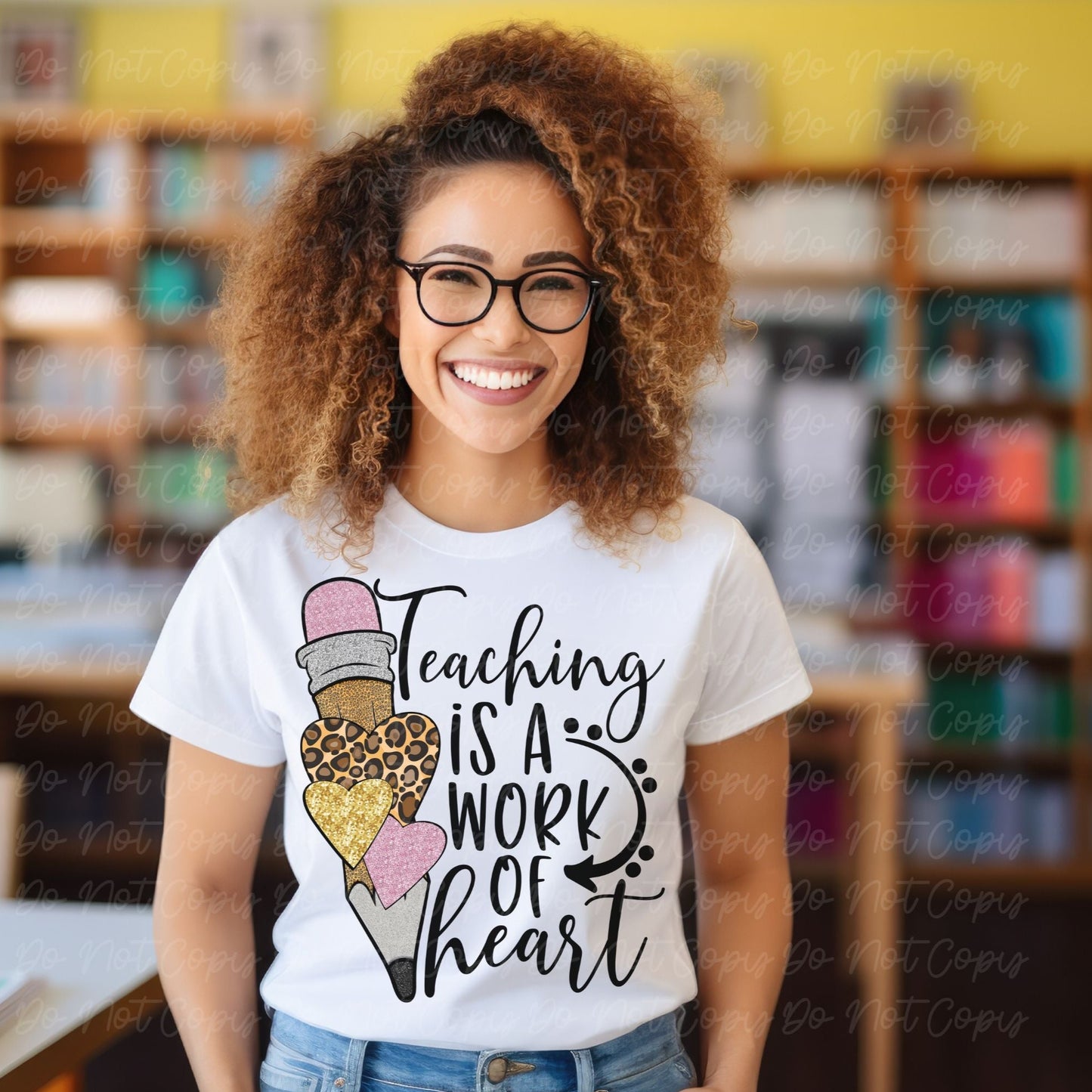 Teaching is a work of heart Ready to Press DTF Transfer