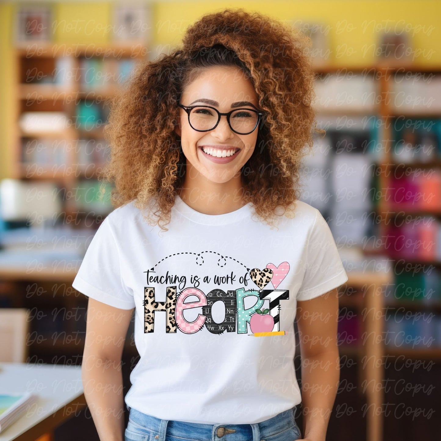Teaching is a work of heart Ready to Press DTF Transfer