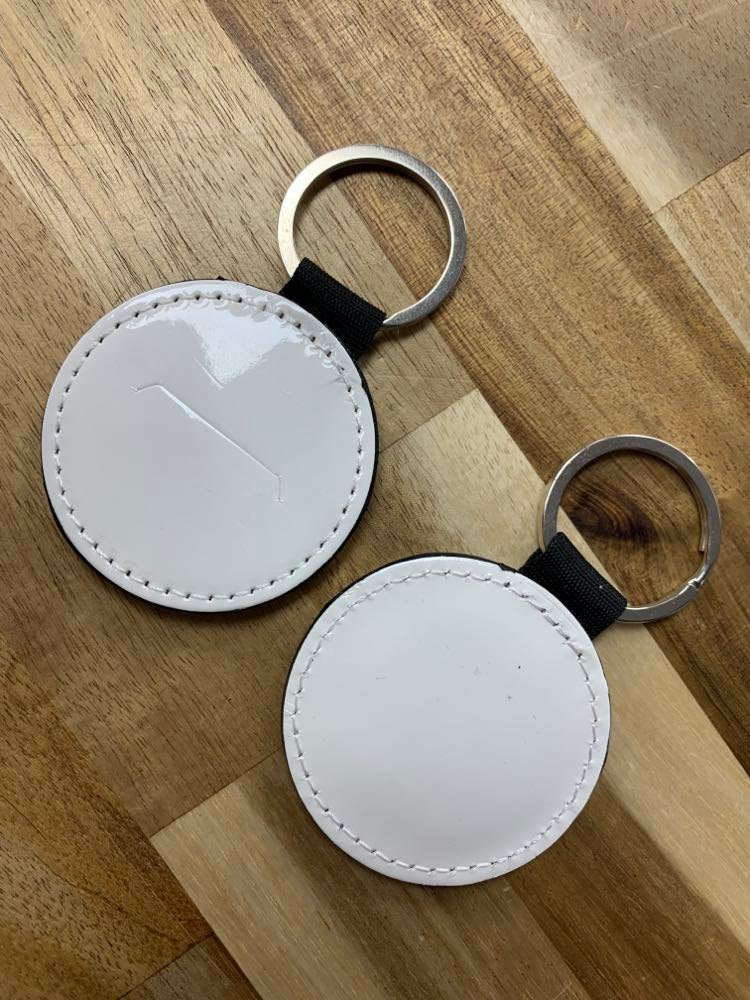 Blank Sublimation Round Keychain with Coin Slit