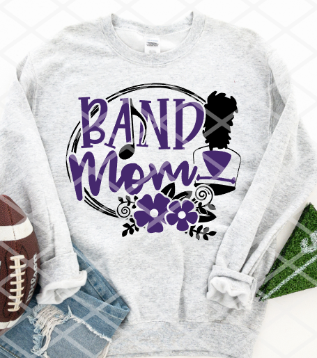 Band Mom, Sublimation or HTV Transfer