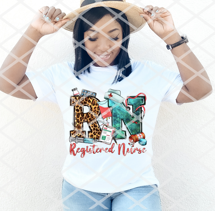 DTF RN, Registered Nurse, Ready to Press Transfer
