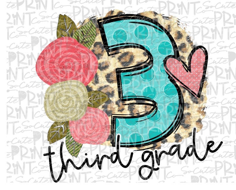 PreK, Kindergarten, 1st Grade, 2nd Grade, 3rd Grade, 4th Grade Sublimation Transfers
