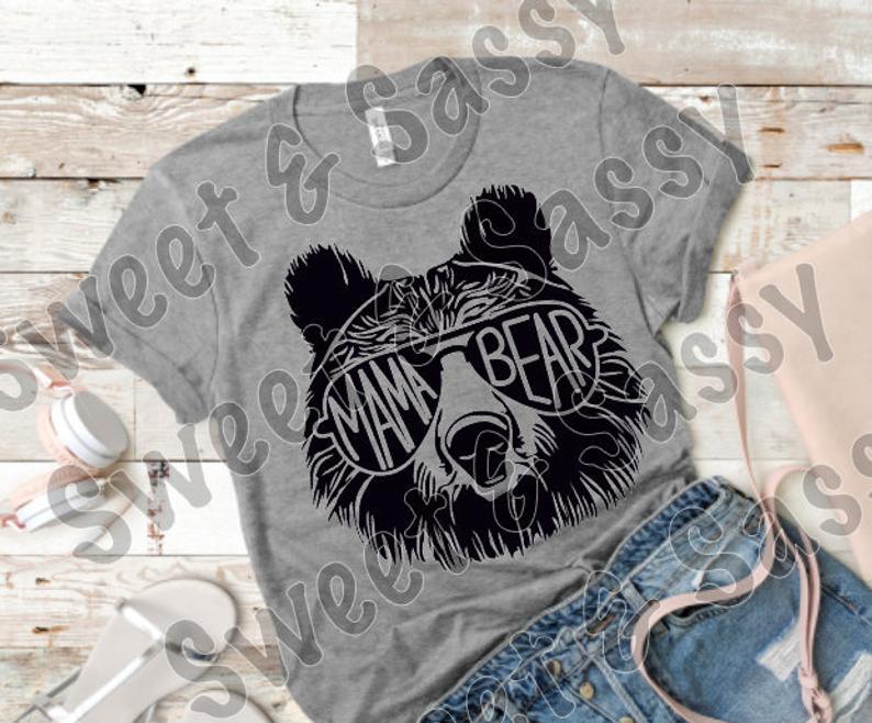 Screen print Mama bear Transfer