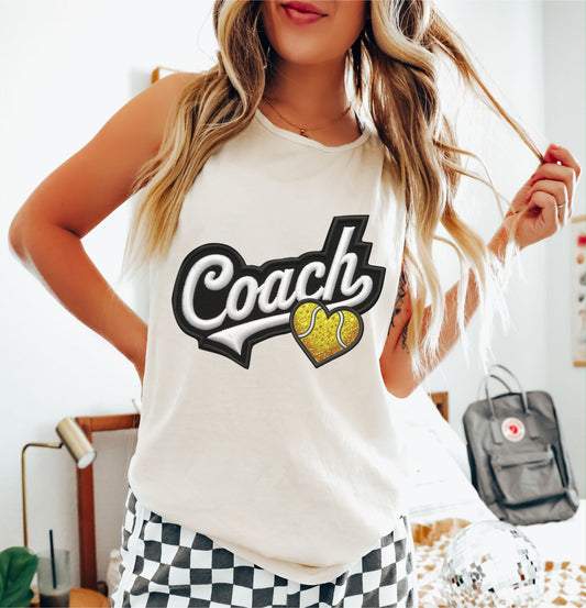 Tennis Coach, Ready to Press Sublimation or DTF Transfer