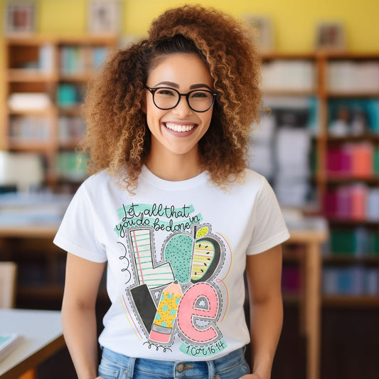 Teacher Love, Ready to Press DTF Transfer