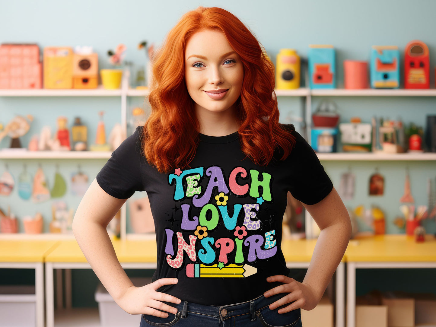 Teach Love Inspire, Ready to Press DTF Transfer