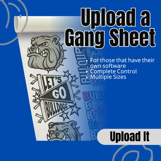 Custom DTF Transfer Gang Sheets  -  You Build it with your images and upload it