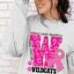 Wildcat Breast Cancer School Spirit Sublimation or DTF Transfer