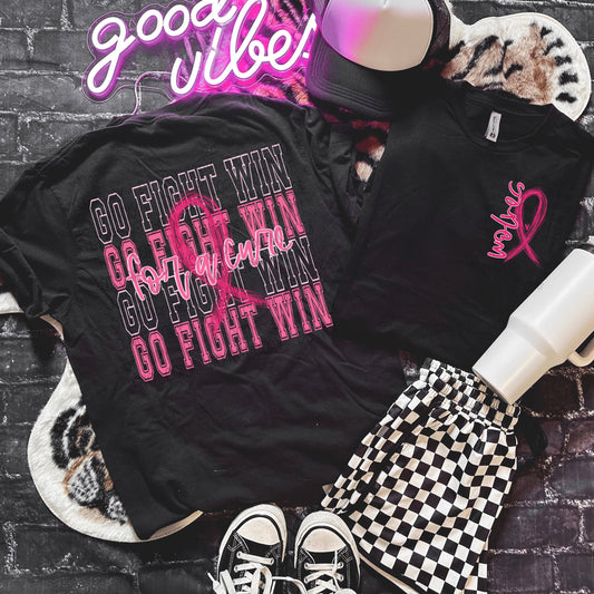 Wolves with Pocket Go Fight Breast Cancer School Spirit Sublimation or DTF Transfer