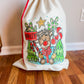 Reindeer Santa Sack Transfer, Ready to Press, Sublimation Transfer