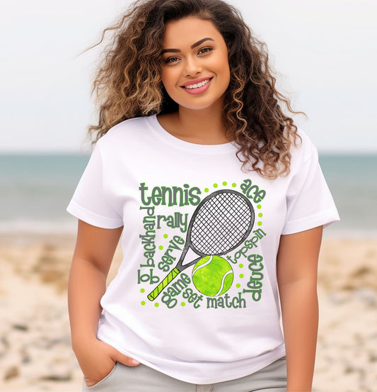 Tennis, Ready to Press Sublimation or DTF Transfer