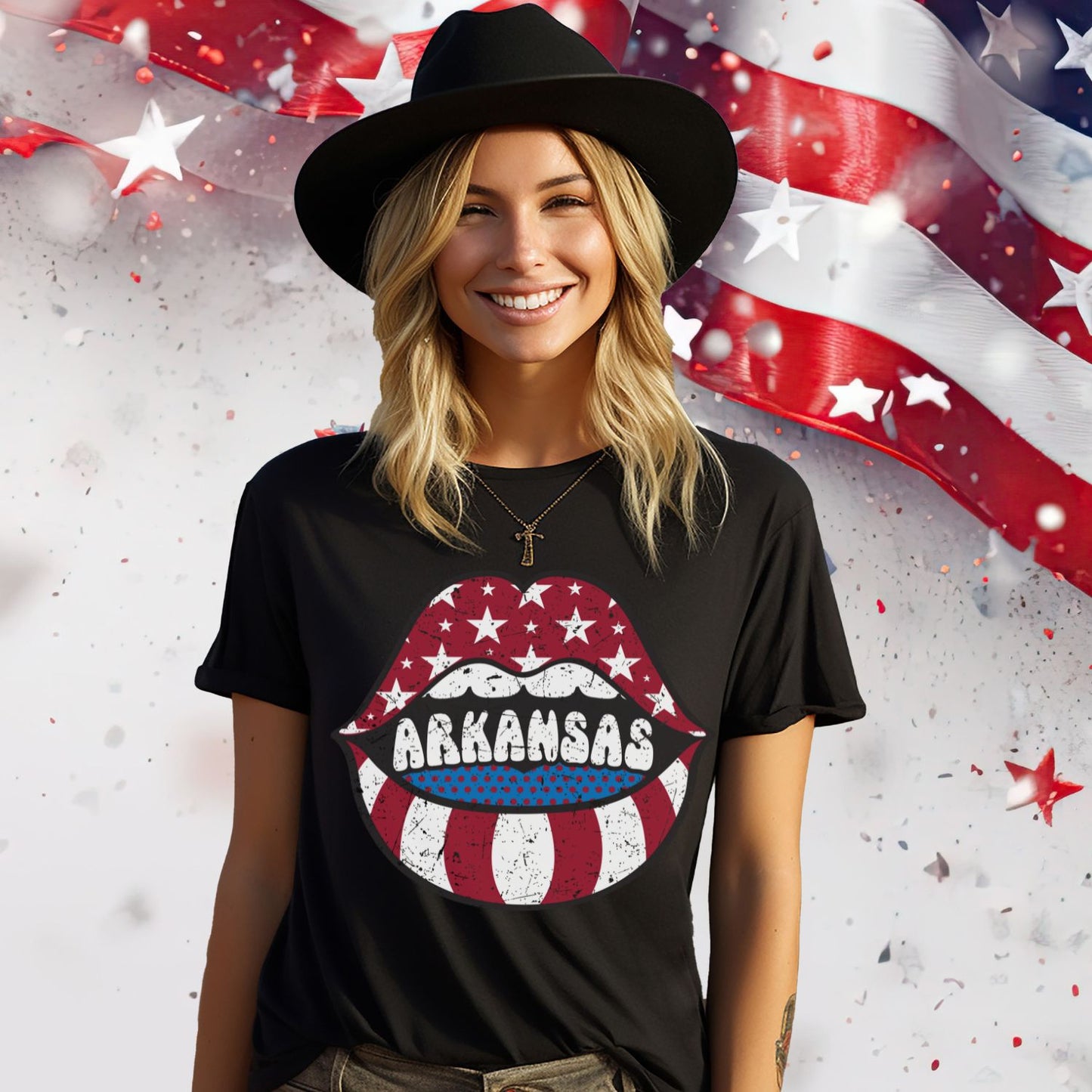 Arkansas Lips, Ready to Press DTF Transfer