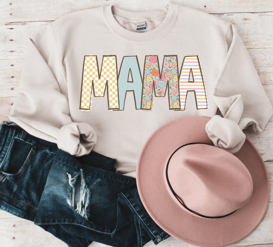 DTF Boho Floral Mama, Custom Mom/ Grandparent Name, Ready to Press Transfer