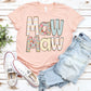 DTF Boho Floral Mama, Custom Mom/ Grandparent Name, Ready to Press Transfer