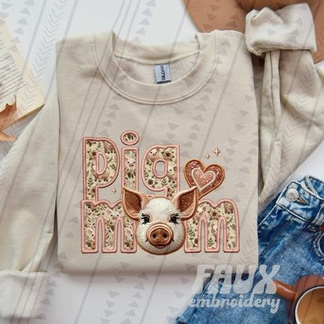 Pig Mom Ready to Press Sublimation or DTF Transfer