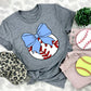 Baseball Bows and Balls, DTF or Sublimation Ready to Press Transfer