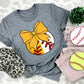 Baseball/Softball Bows and Balls, DTF or Sublimation Ready to Press Transfer