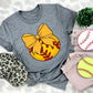 Softball Bows and Balls, DTF or Sublimation Ready to Press Transfer