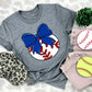 Baseball Bows and Balls, DTF or Sublimation Ready to Press Transfer