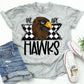 Hawks School Spirit Sublimation or DTF Transfer