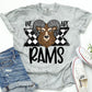 Rams School Spirit Sublimation or DTF Transfer