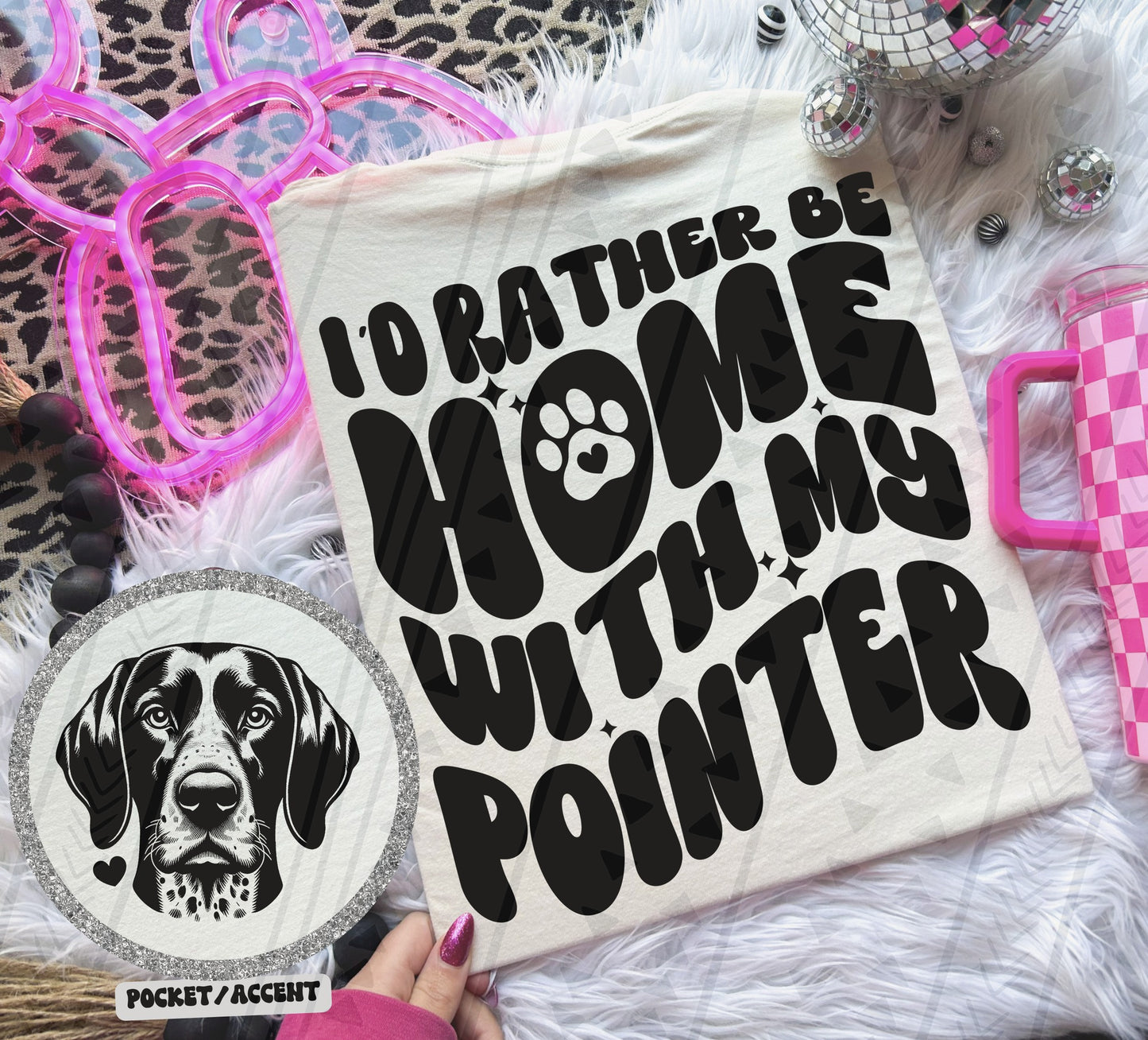 I'd rather be home with my dog Ready to Press Sublimation or DTF Transfer
