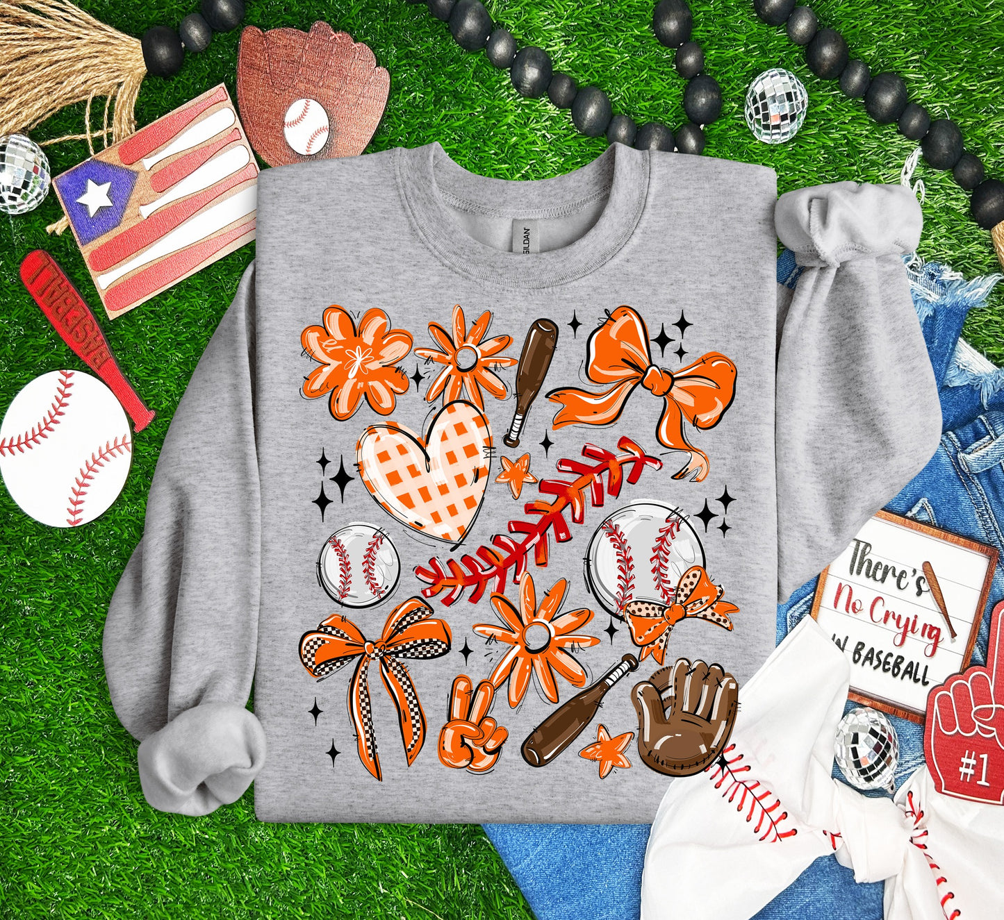 Baseball Collage, Any Color, Ready to Press Sublimation or DTF Transfer