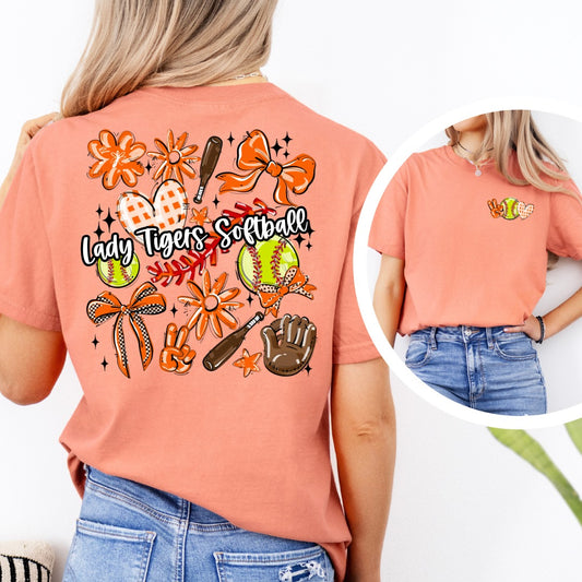 Softball Collage, Any Color, Ready to Press Sublimation or DTF Transfer