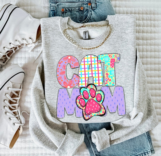 Cat Mom Sublimation or DTF Transfers