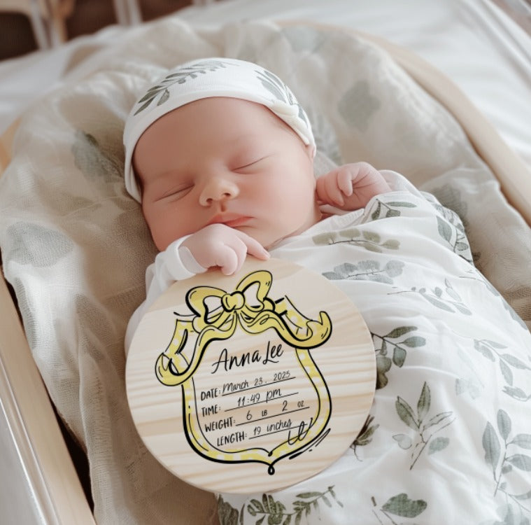 Birth Announcements Sublimation or DTF Transfers