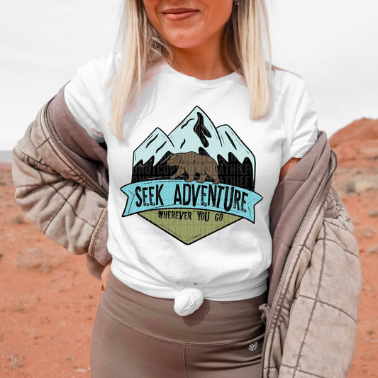 Seek Adventure Sublimation or DTF Transfers