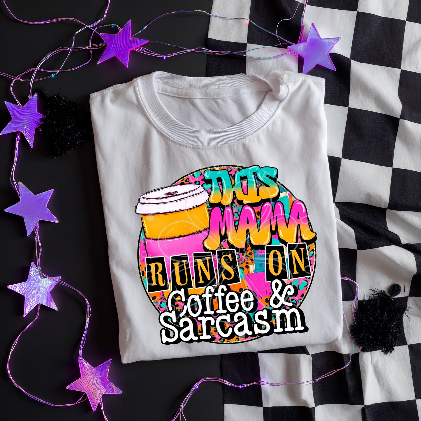 This mama runs on coffee Sublimation or DTF Transfers