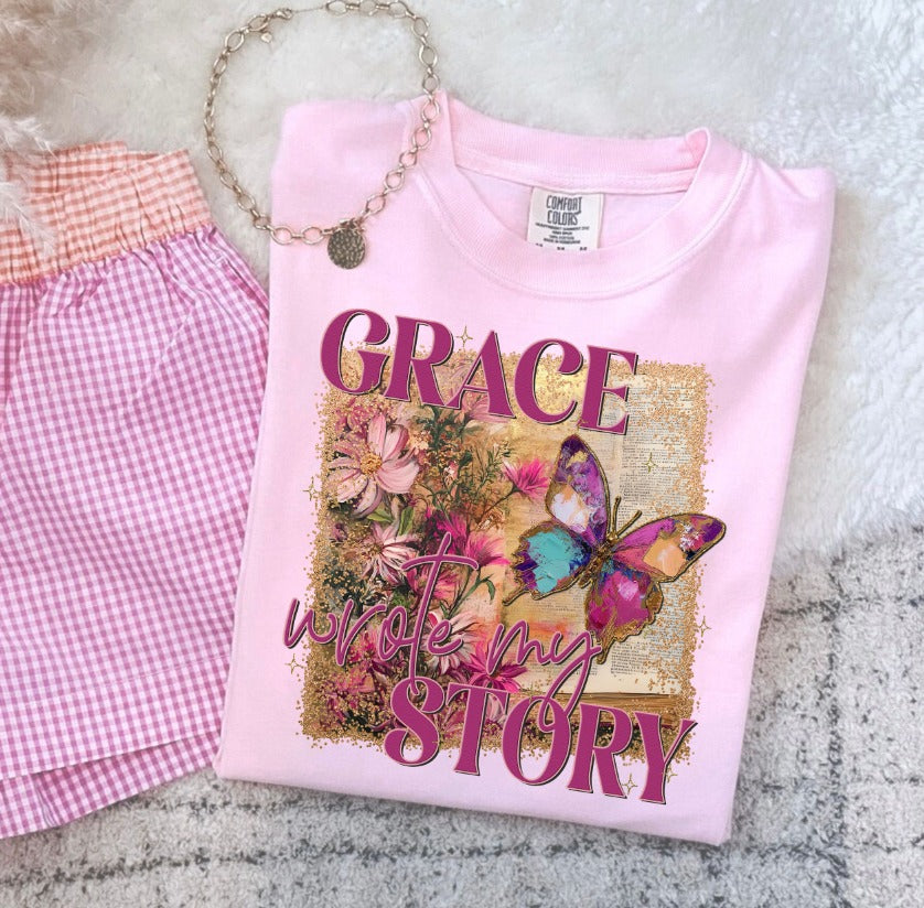 Grace Wrote My Story Sublimation or DTF Transfers