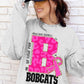 Bobcats Pink School Spirit Sublimation or DTF Transfer