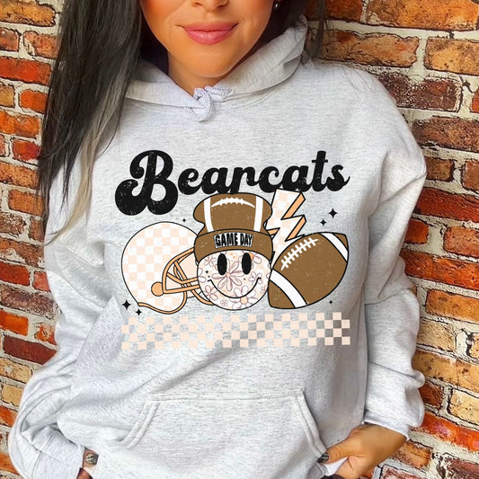 Bear Football School Spirit Sublimation or DTF Transfer